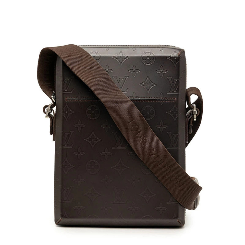 Louis Vuitton Monogram Glace Bobby Crossbody Bag Cafe Brown Leather